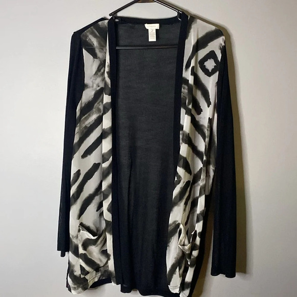 Chicos Sheer Cardigan Size Large - Picture 1 of 6